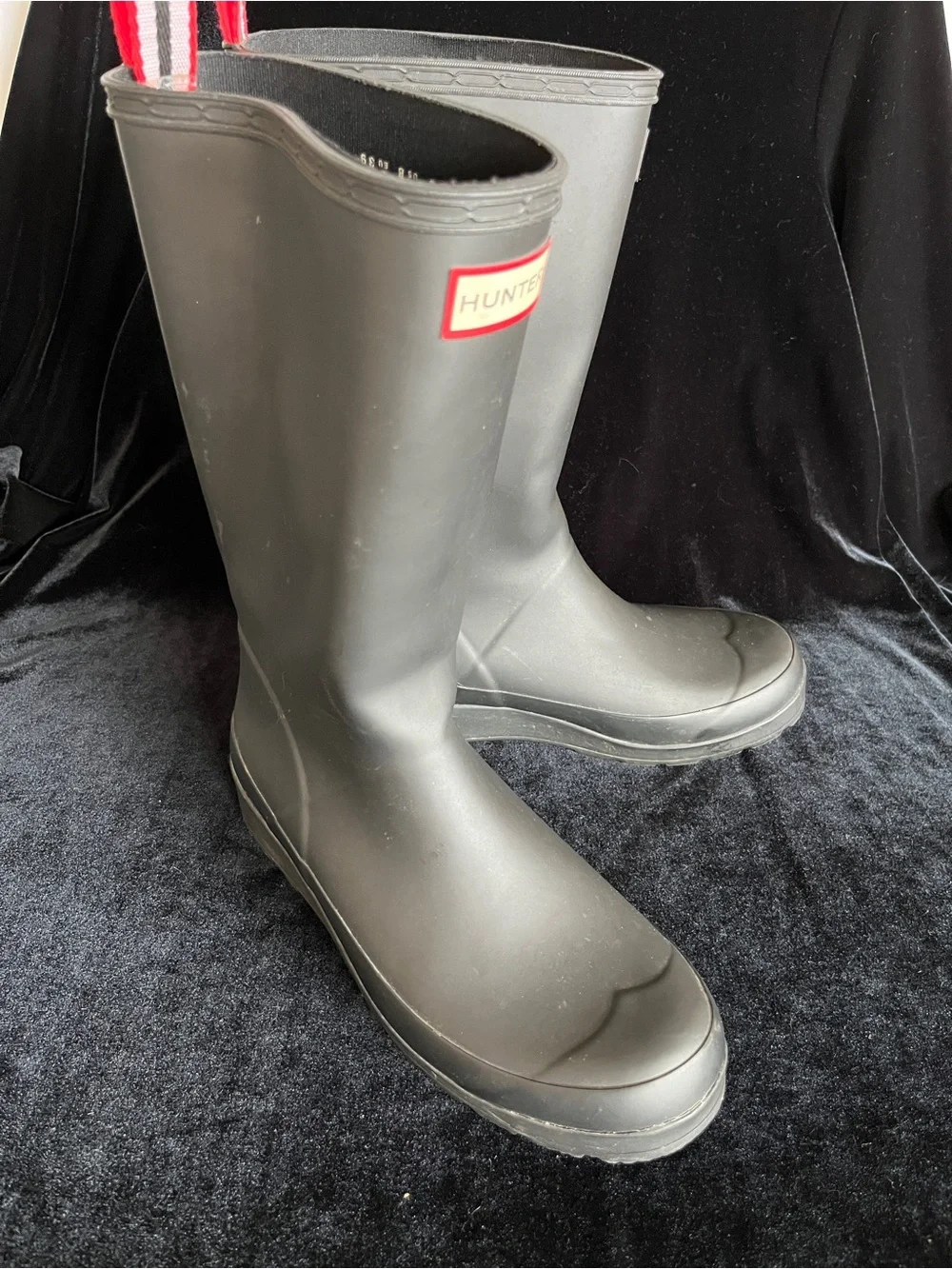 HUNTER Women's PLAY Tall Rain Boots Black Sz 8